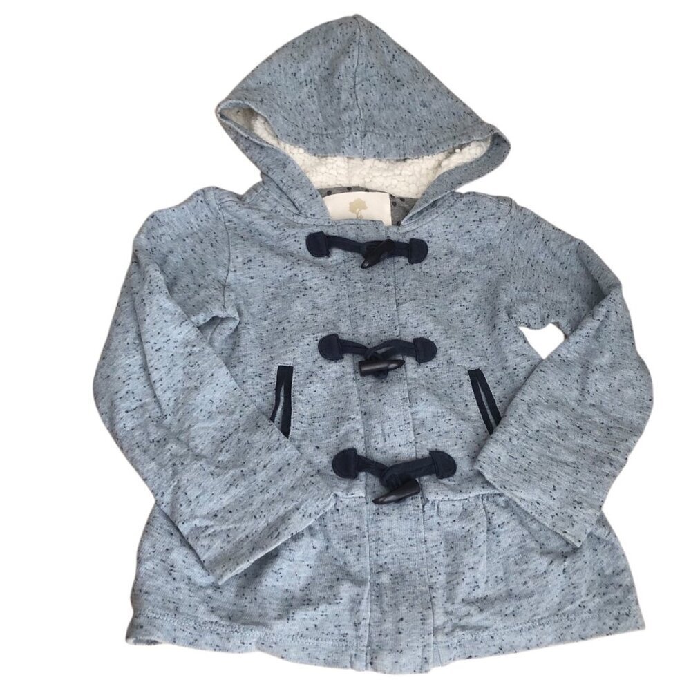 Tucker + Tate Zip Toggle Lightweight Sherpa Hooded Jacket Girls
